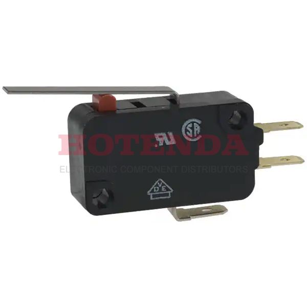 VX-52-1C22 - Switch Snap Action N.O./N.C. SPDT Hinge Lever Quick Connect 5A 250VAC 250VDC 0.29N Screw Mount