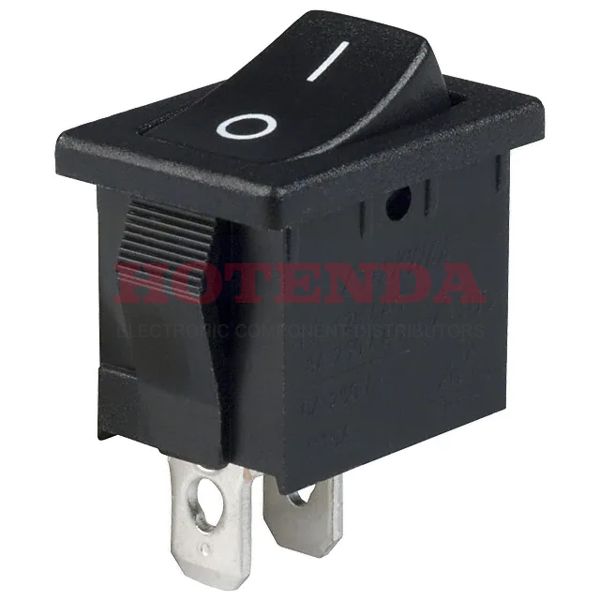R1966ABLKBLKFF - SWITCH ROCKER SPST 15A 125V