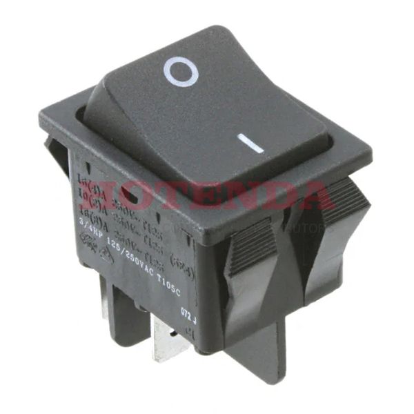 RB242D1121 - SWITCH ROCKER DPST 20A 125V