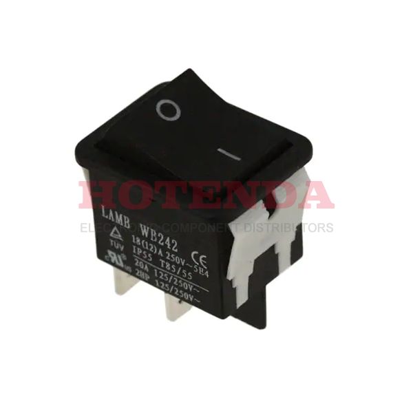 WB242D1121 - SWITCH ROCKER DPST 20A 125V