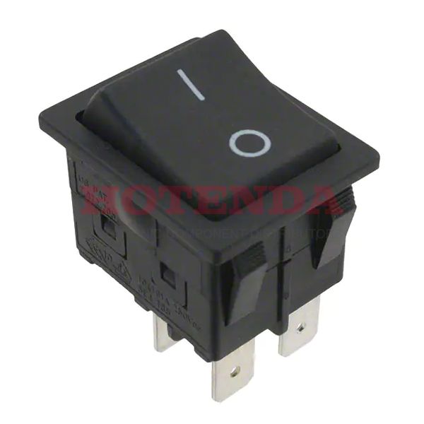 RBW2ABLKBLKFF0 - SWITCH ROCKER DPST 16A 125V