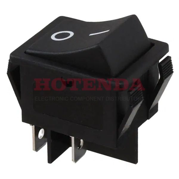 R5FBLKBLKFF0 - Rocker Switches 15A 250V DPST Off-(On)No Lamp