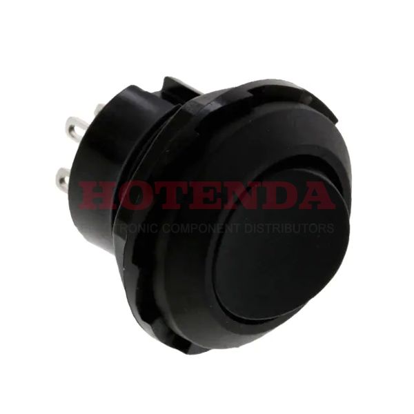 RR3130BBLKBLKES - Switch Rocker ON ON DPDT Solder Lug Round Rocker 10A 250VAC 20000Cycles