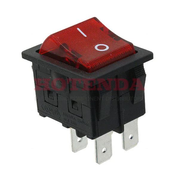RBW2ABLKRILFF1 - SWITCH ROCKER DPST 16A 125V