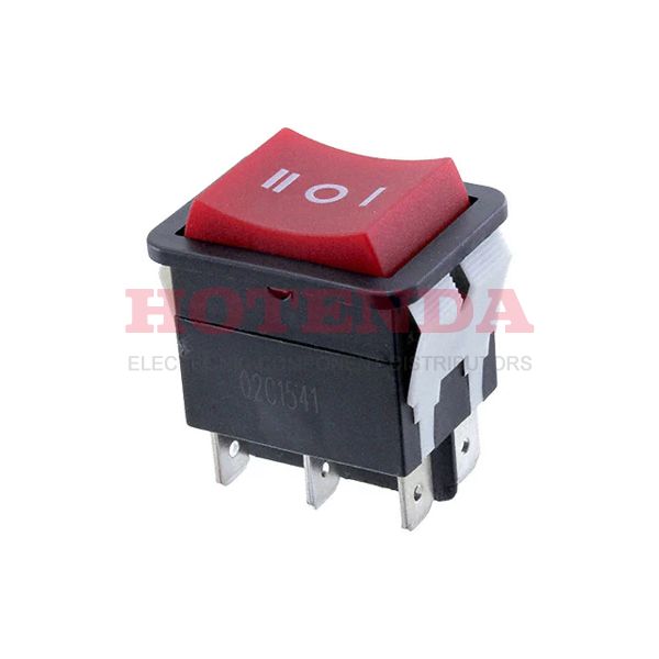 WB246D1929 - E-SWITCH WB246D1929 SWITCH, ROCKER, DPDT, 20A, 125V, RED