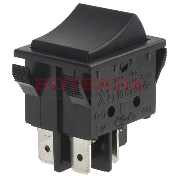 R2101C2NBB - SWITCH ROCKER DPST 20A 125V
