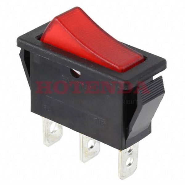 R4JBLKRILEF3 - Rocker Switches 15A 250V SPST On-Off Incandescent