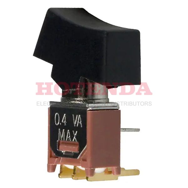 400MSP1R6BLKM6RE - SWITCH ROCKER SPDT 0.4VA 20V