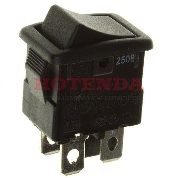 MR210C2NBB - SWITCH ROCKER DPST 10A 125V