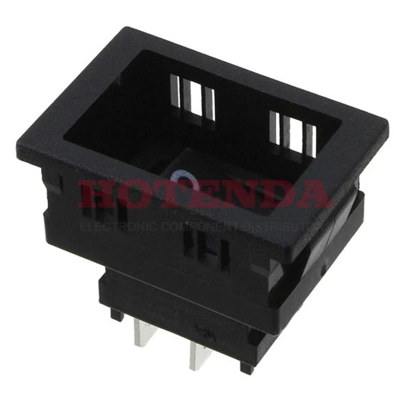 D502J12B215PQA - Switch Rocker ON None OFF SPST Quick Connect Curved Rocker 10A 250V AC 10000Cycle