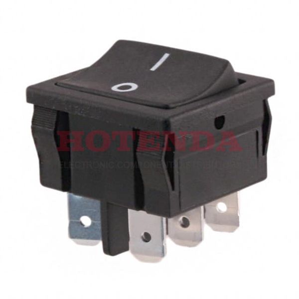 D201J12S205PQA - SWITCH ROCKER DPDT 4A 125V