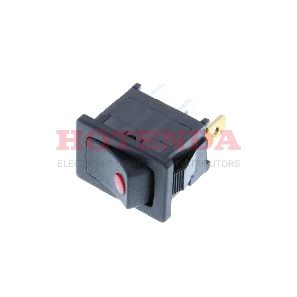 RF2-1A-DC-2-RL - SWITCH ROCKER OFF-ON RED LEDDC