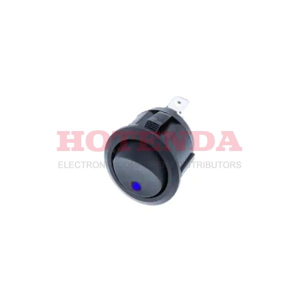 RA2-1A-DC-2-UL - ROUND ROCKER SPST BLUE LED DC