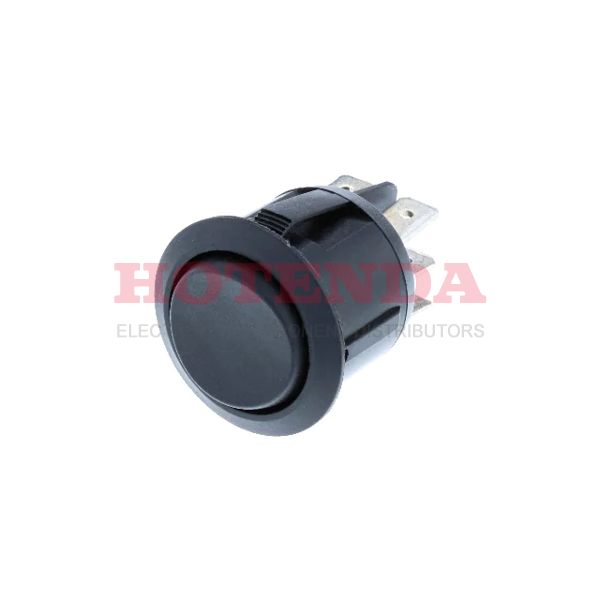 RA1-2D-DC-2-B - ROUND ROCKER DPDT ON-ON
