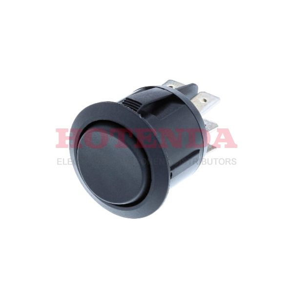 RA1-2G-DC-2-B - ROUND ROCKER DPDT (ON)-OFF-(ON)