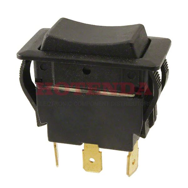 RVW4DD1100 - Rocker Switches 20A 125VAC 6.3mm Tab (On)-Off-(On)1 Pole