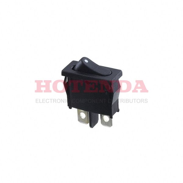 R6ABLKBLKAF - SWITCH ROCKER SPST 10A 125V