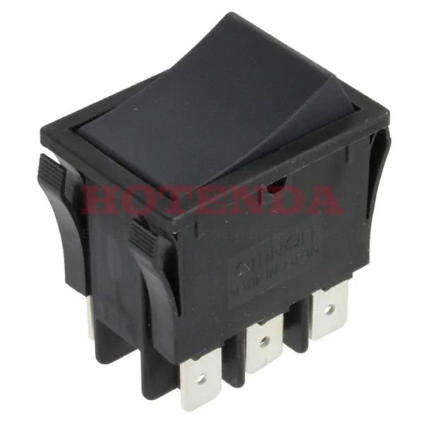 A8G-107-1-24 - OMRON ELECTRONIC COMPONENTS A8G-107-1-24 Rocker Switch, Non Illuminated, DPDT, Black, Panel, 20 A
