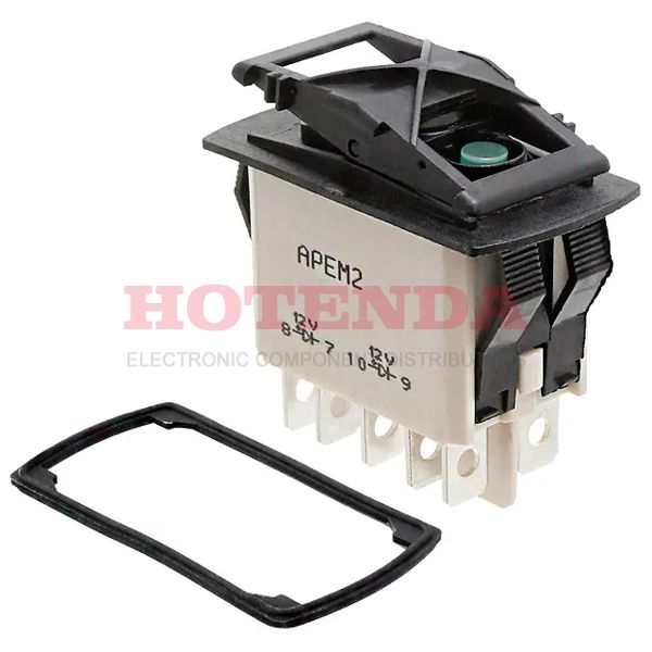 KR46CAKEEG - SWITCH ROCKER DPDT 10A 24V