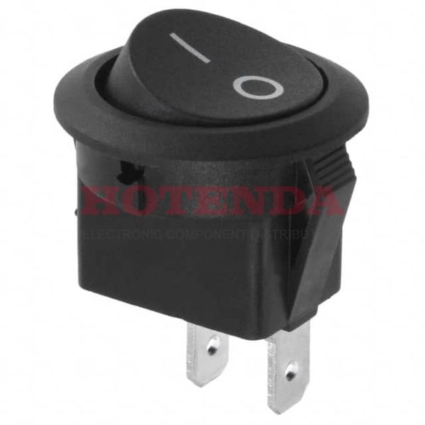 RR111C1121 - Switch Rocker OFF ON SPST Quick Connect Round Rocker 16A 250VAC 248.57VA