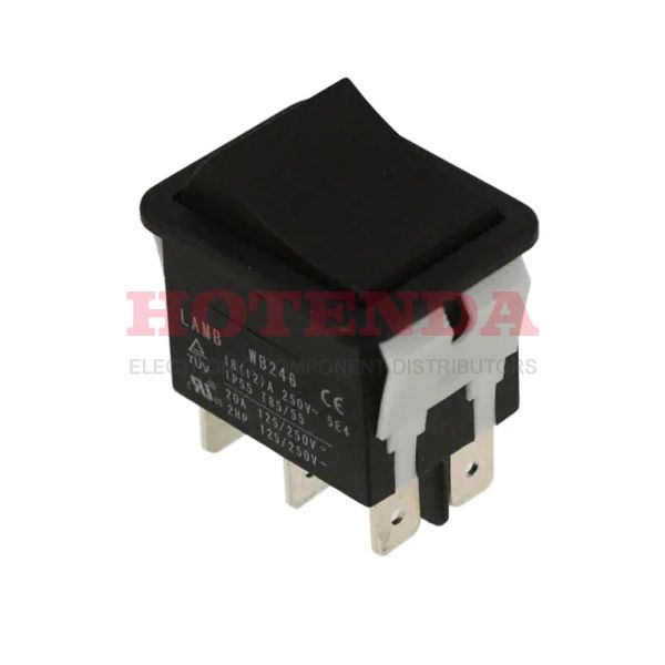 WB246D1100 - SWITCH ROCKER DPDT 20A 125V