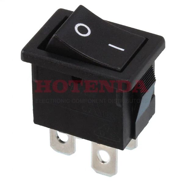 R1973BBLKBLKFF0 - Rocker Switches DPST OFF-ON QC 9A