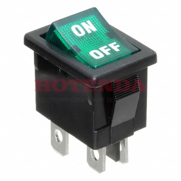 R1973BBLKGILIF1 - SWITCH ROCKER DPST 9A 125V