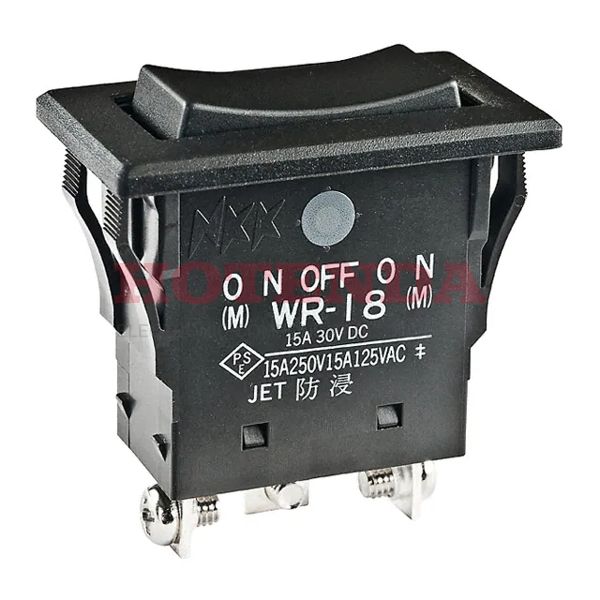 WR18ATN - SWITCH ROCKER SPDT 15A 125V