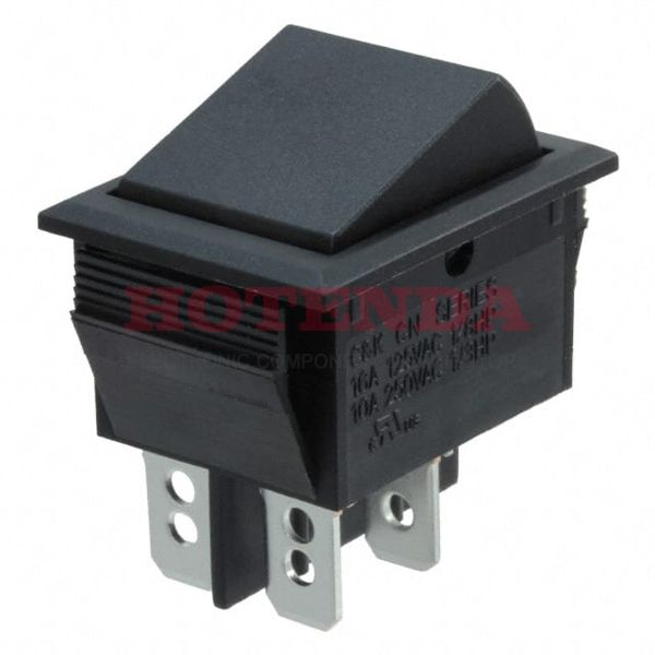 CN202J62S405QA - Switch Rocker ON None OFF DPST Quick Connect Flat Rocker 16A 250VAC 248.57VA