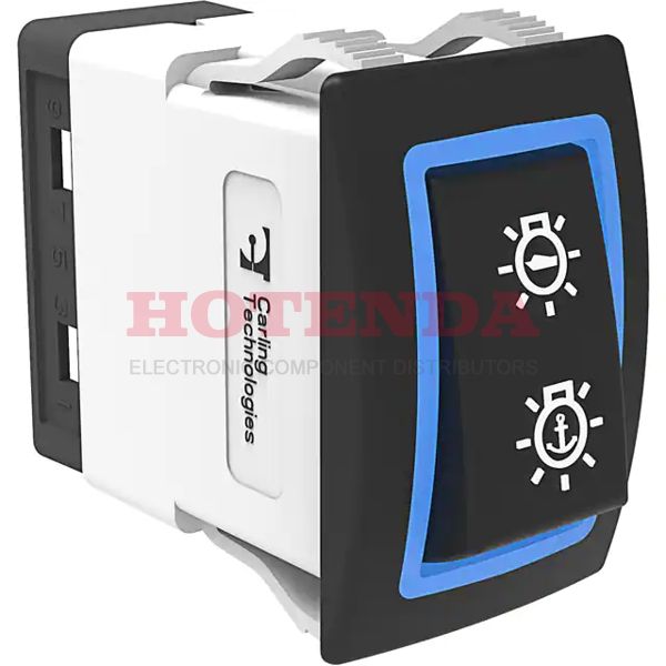 HR26D1A11BW1-11-YKUS1 - DP ON-OFF-ON BLUE PERIMETER LED