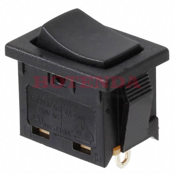 R1966DBLKBLKES - Rocker Switches 15A 125VAC SPDT On-Off-On