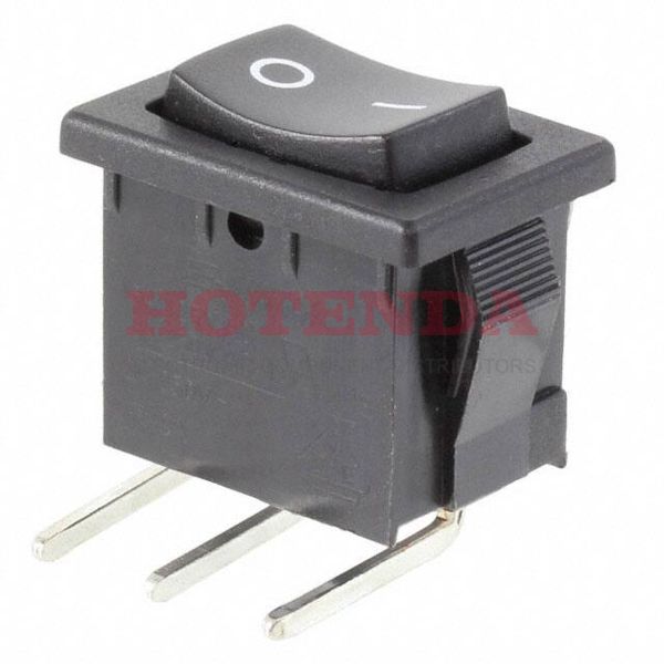 R1966DBLKBLKFR - Rocker Switches 15A 125VAC SPDT On-Off-On