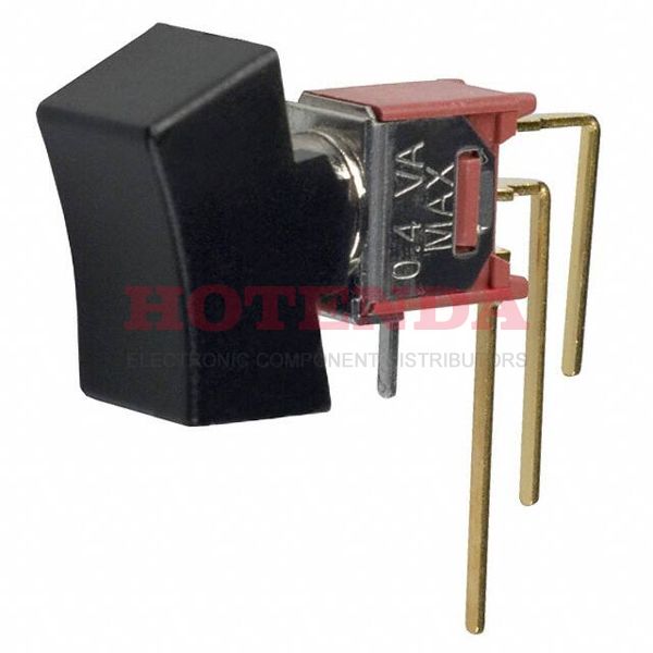 400MSP1R1BLKM7RE - SWITCH ROCKER SPDT 0.4VA 20V