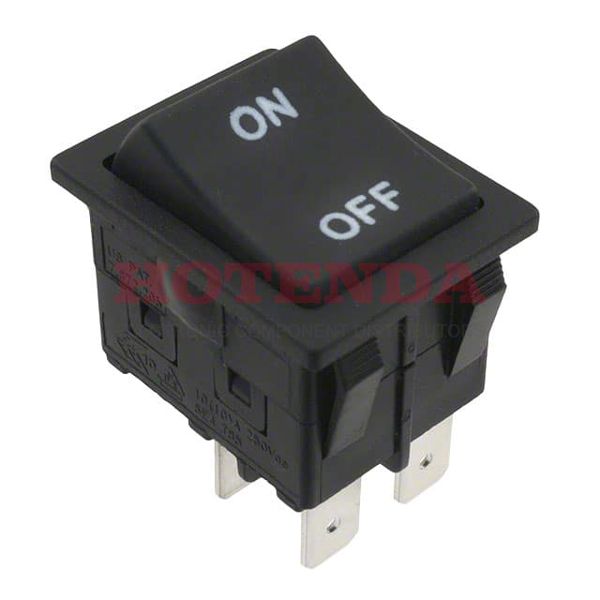 RBW2ABLKBLKIF0 - SWITCH ROCKER DPST 16A 125V
