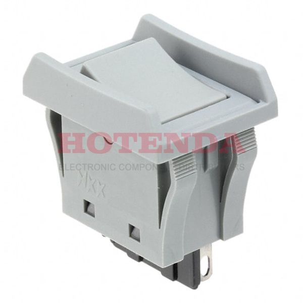 JWM11BHH-H - Rocker Switches SPST TV5 RATED GRY BARRIER W/GRAY CAP