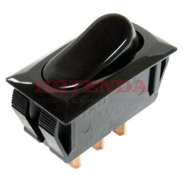 GRS-2012-2503 - Rocker Switches SPDT 16A GLOSS BLK