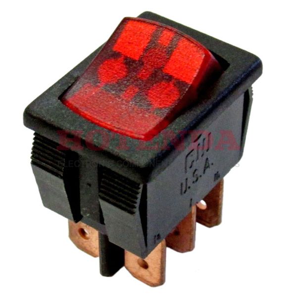 GRL-4022-0001 - Illuminated Rocker Switches DPDT 8A 125VAC
