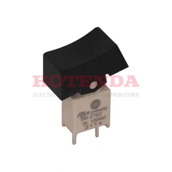 ET21J6CBE2 - Switch Rocker ON None ON DPDT PC Pins Curved Rocker 20VAC 20VDC 0.4VA