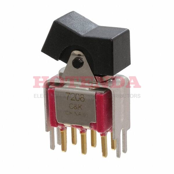 7208J1V3BE2 - SWITCH ROCKER DPDT 0.4VA 20V