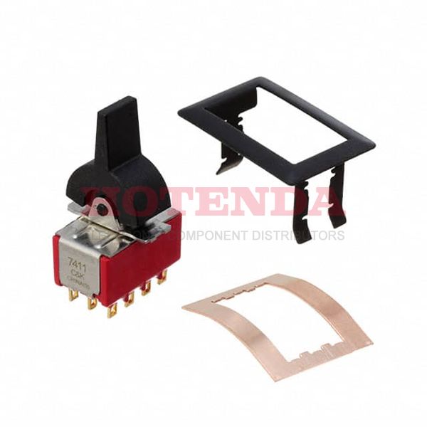 7411J21ZGE22 - SWITCH ROCKER DP3T 5A 120V