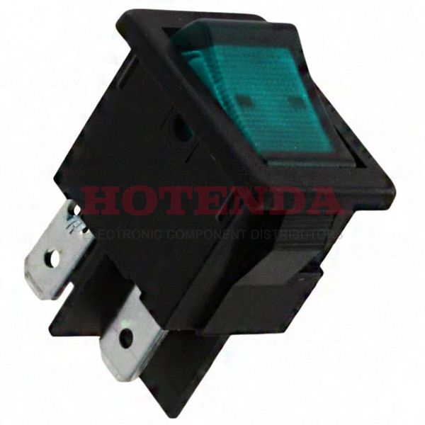 H8553VBBG3 - SWITCH ROCKER DPST 15A 250V