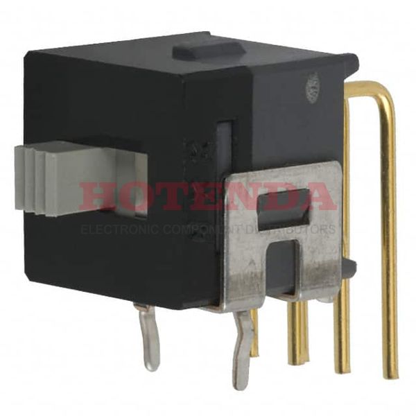 AS22AH - Switch Slide ON None ON DPDT Side Slide 0.1A 28VAC 28VDC 0.4VA 50000Cycles PC Pins Bracket Mount/Through Hole