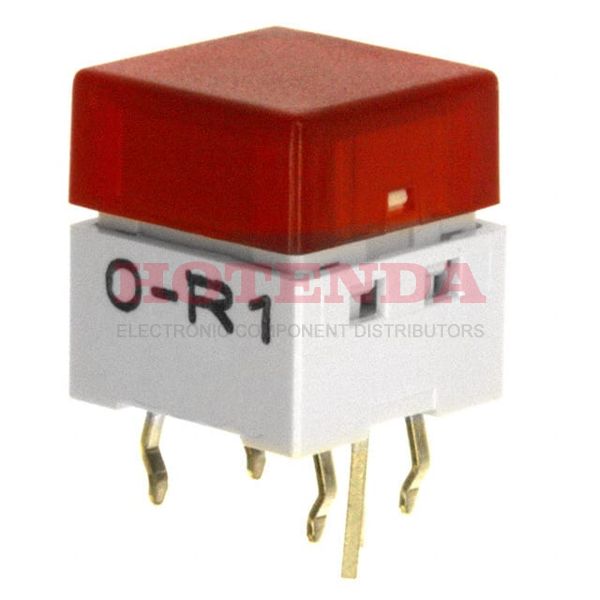 B3W-9002-R1R - Tactile Switches HF Red LED Red Cap