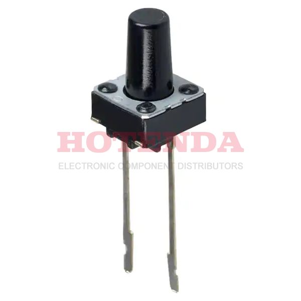 EVQ-21309K - Switch Tactile N.O. SPST Round Button PC Pins 0.02A 15VDC 1N Thru-Hole Radial T/R