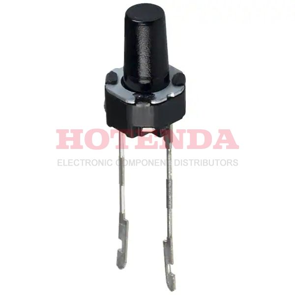 EVQ-11U09K - Switch Tactile N.O. SPST Round Button PC Pins 0.02A 15VDC 2.6N Thru-Hole T/R