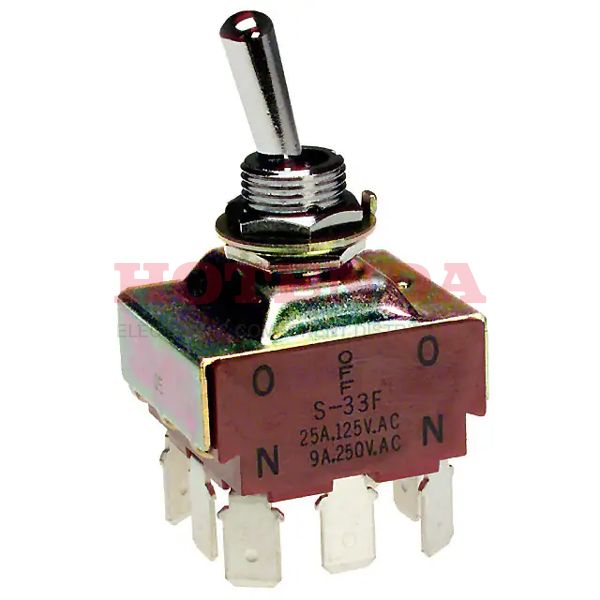 S33F - SWITCH TOGGLE 3PDT 20A 125V