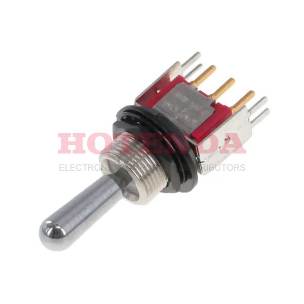 100SP4T8B13VS2REH - Toggle Switches 0.4VA @ 20V (AC/DC) (On)-Off-(On) PC Mnt