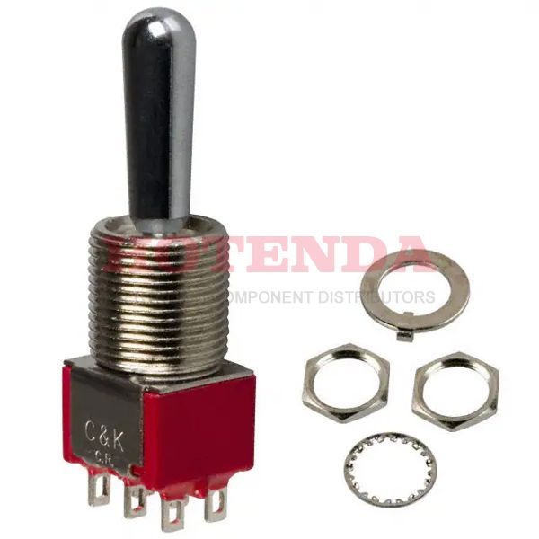 7205TPZQE - Toggle Switches (ON)OFF(ON)DPDT BAT