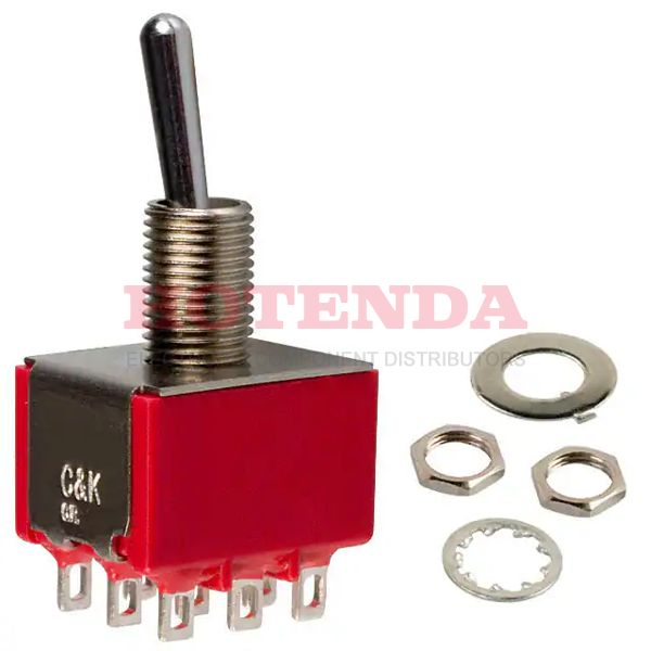 7301SYZQE - C &amp; K COMPONENTS 7301SYZQEToggle Switch, 7000 Series, Non Illuminated, 3PDT, On-On, Panel, 5 A