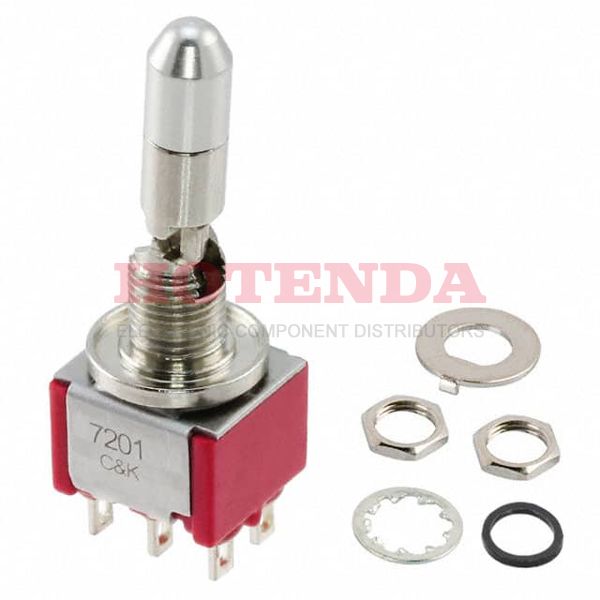 7201K2CWZBE - SWITCH TOGGLE DPDT 0.4VA 20V
